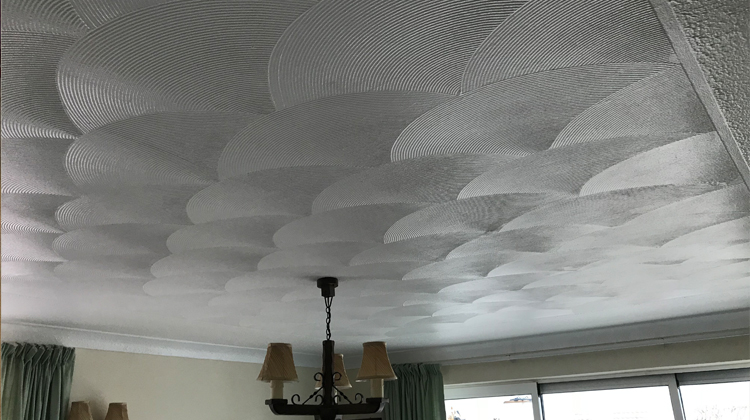 Artex ceiling asbestos textured coating