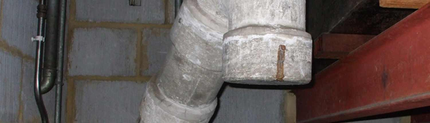 Asbestos Flue in a boiler room